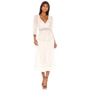 Free People Sweethearts Midi Dress in Milk Blossom